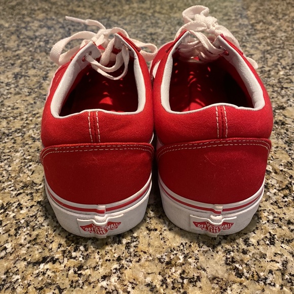 Old Skool Vans Canvas, in Red size Womens 9, Mens 7.5 - Picture 3 of 7